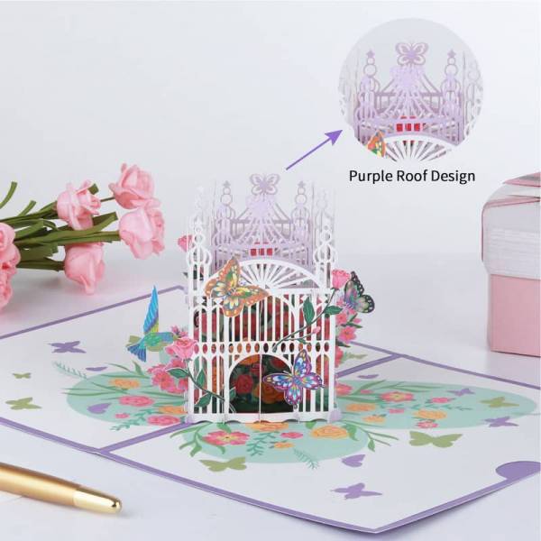 Butterflies and Hummingbird Cage Card
