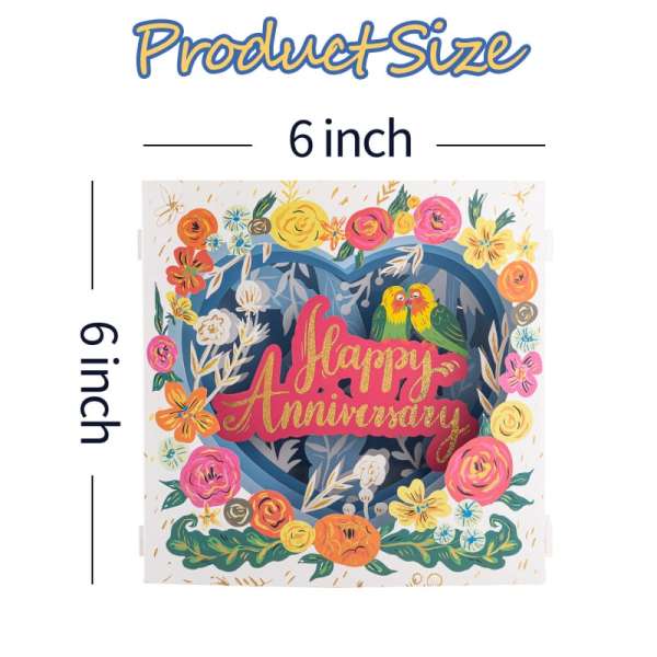 3D Lovebirds Anniversary Card