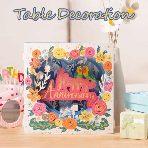 3D Lovebirds Anniversary Card