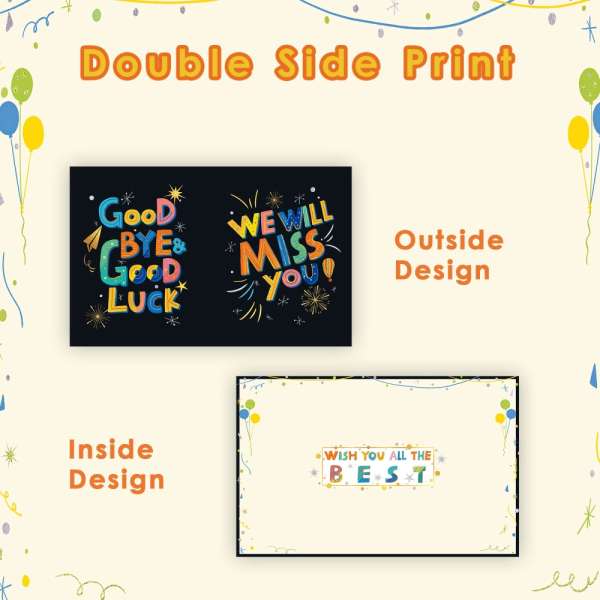 Farewell party decorations card