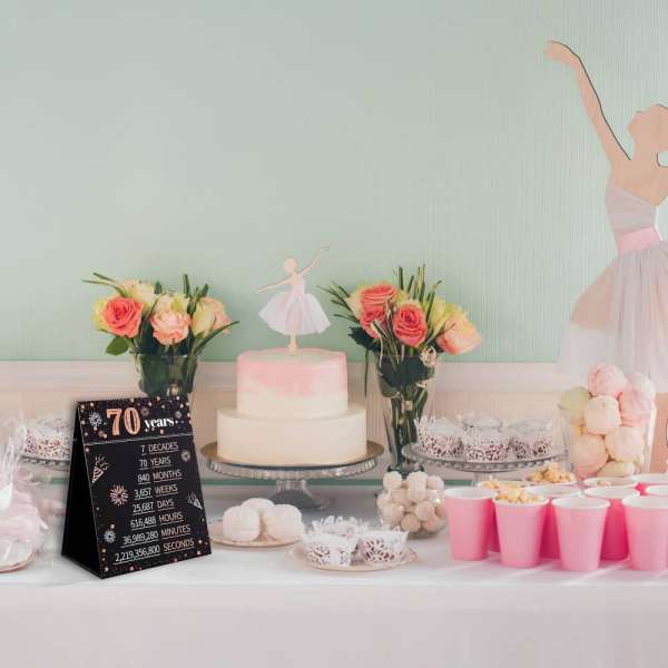 HOMANGA 70th Birthday Anniversary Decorations for Women - Image 5