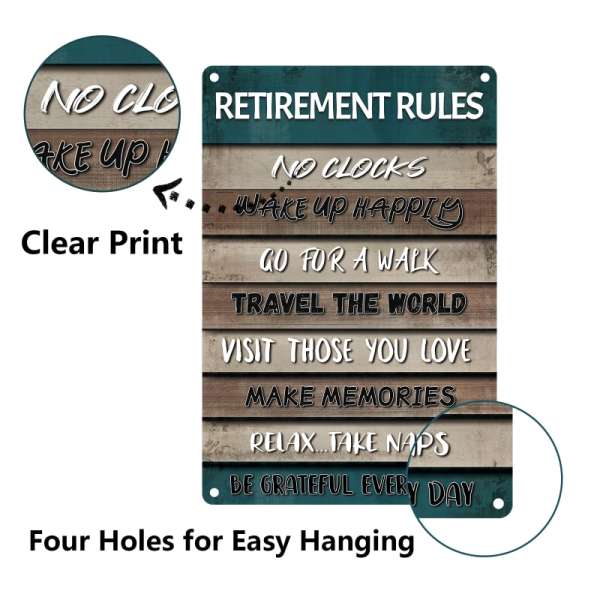 HOMANGA Retirement Sign, Funny Retirement Gifts for Men Women - Image 5
