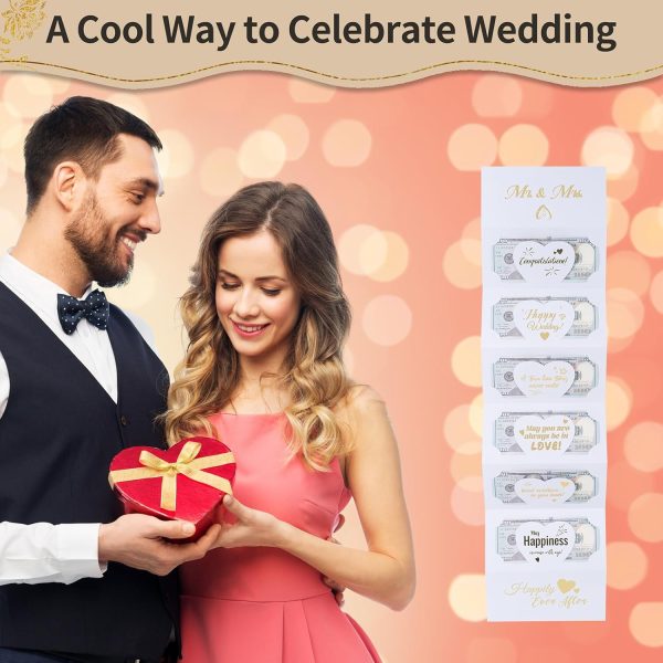 HOMANGA Wedding Money Envelope for Cash Gifts, Wedding Money Holder, Surprise Wedding Gifts for Bride and Groom, Wedding Money Card (Mr. & Mrs.) - Image 3