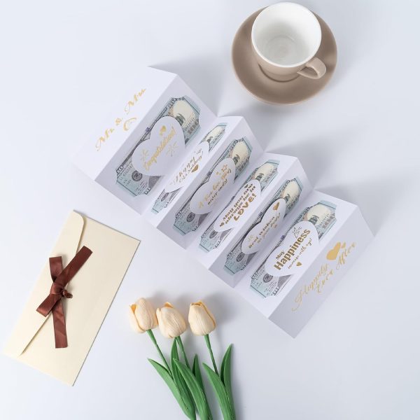 HOMANGA Wedding Money Envelope for Cash Gifts, Wedding Money Holder, Surprise Wedding Gifts for Bride and Groom, Wedding Money Card (Mr. & Mrs.) - Image 4