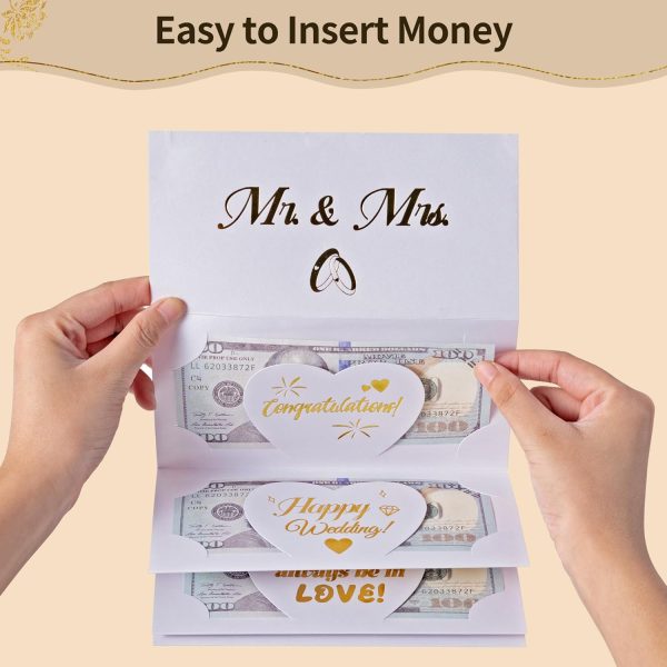 HOMANGA Wedding Money Envelope for Cash Gifts, Wedding Money Holder, Surprise Wedding Gifts for Bride and Groom, Wedding Money Card (Mr. & Mrs.) - Image 6