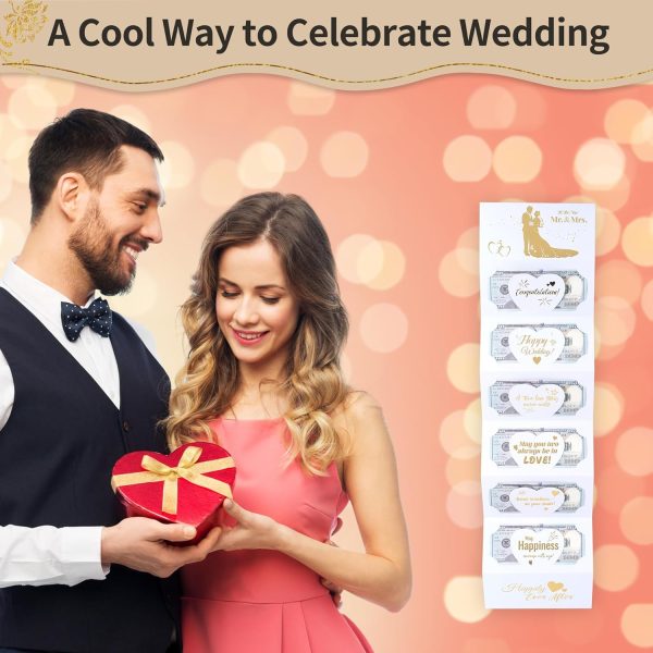 HOMANGA Wedding Card for Bride and Groom, Wedding Gift Envelope for Cash, Wedding Card Money Holder, Wedding Money Card for Cash Gifts (To The New Mr. & Mrs.) - Image 2