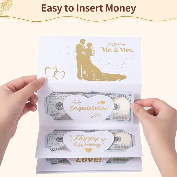 HOMANGA Wedding Card for Bride and Groom, Wedding Gift Envelope for Cash, Wedding Card Money Holder, Wedding Money Card for Cash Gifts (To The New Mr. & Mrs.) - Image 5