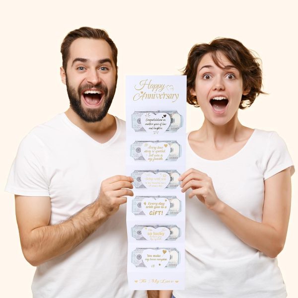 HOMANGA Anniversary Card for Him or Her, Anniversary Money Card for Cash Gifts, Happy Anniversary's Gifts for Couple, Husband, Wife, Boyfriend, Girlfriend - Image 2