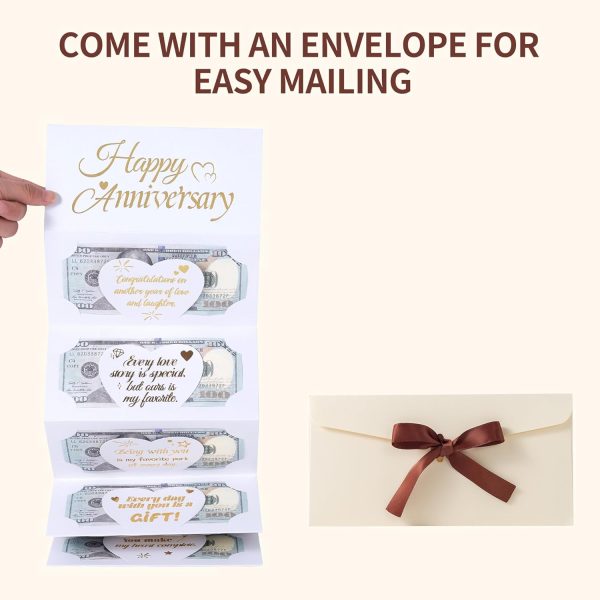 HOMANGA Anniversary Card for Him or Her, Anniversary Money Card for Cash Gifts, Happy Anniversary's Gifts for Couple, Husband, Wife, Boyfriend, Girlfriend - Image 4
