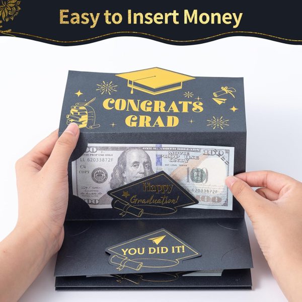 HOMANGA Graduation Money Holder for Cash Gift, Congrats Grad Card for High School College University Graduates, Graduation Gifts for Him Her Son Daughter - Image 5