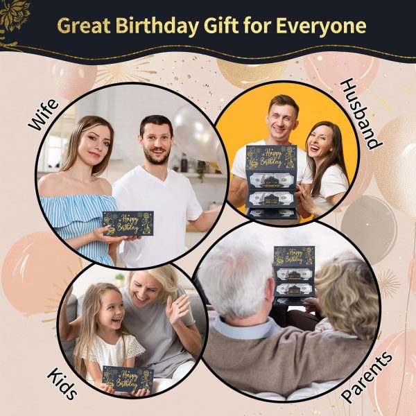 HOMANGA Birthday Money Card for Cash Gifts, Surprise Cash Envelope for Men Women Kids, Birthday Gift Card Money Holder for Men Women Girls Boys - Image 6