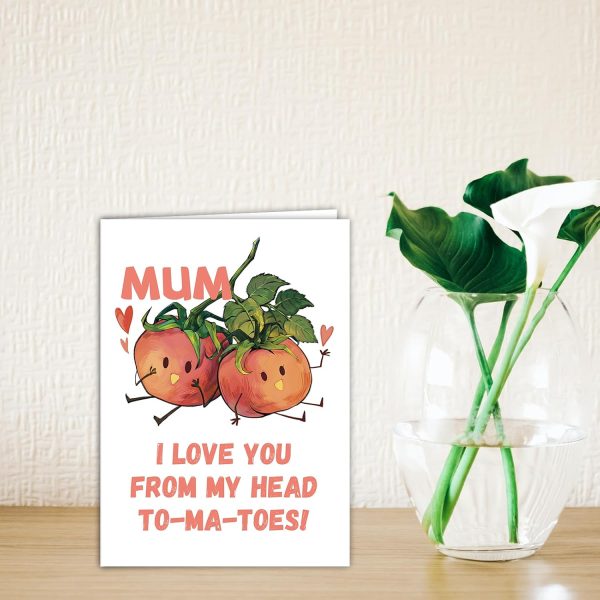 HOMANGA Mothers Day Card for Mom Grandma Grandmother Stepmom Wife, Mother's Day Card from Son or Daughter, Mothers Day Greeting Cards with Envelope, 13x18cm (Tomatoes) - Image 6