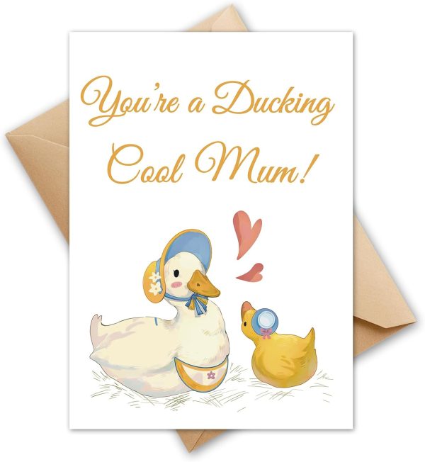 HOMANGA Mothers Day Card for Mom Grandma Stepmom Grandmother Wife, Mothers Day Card from Son or Daughter, Funny Mother’s Day Greeting Cards with Envelope, 13x18cm (Duck)
