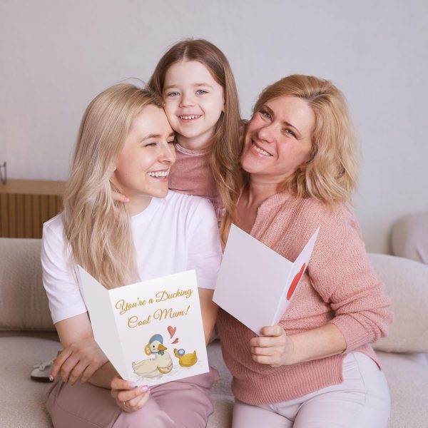 HOMANGA Mothers Day Card for Mom Grandma Stepmom Grandmother Wife, Mothers Day Card from Son or Daughter, Funny Mother’s Day Greeting Cards with Envelope, 13x18cm (Duck) - Image 3